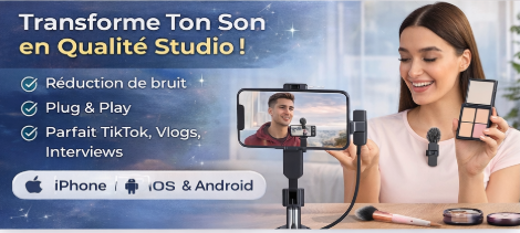Microphone Lavalier Sans Fil pour Smartphone