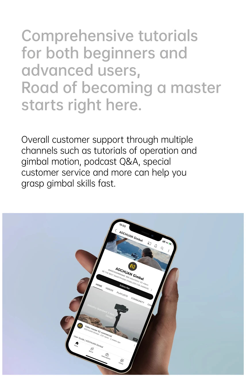 Stabilisateur Gimbal 3 Axes pour Smartphone