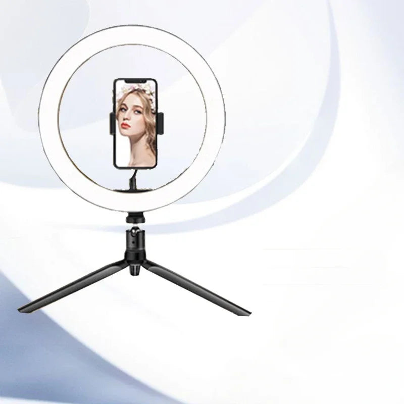 Anneau lumineux LED RGB avec trépied – Ring Light pour selfie, TikTok et vidéo