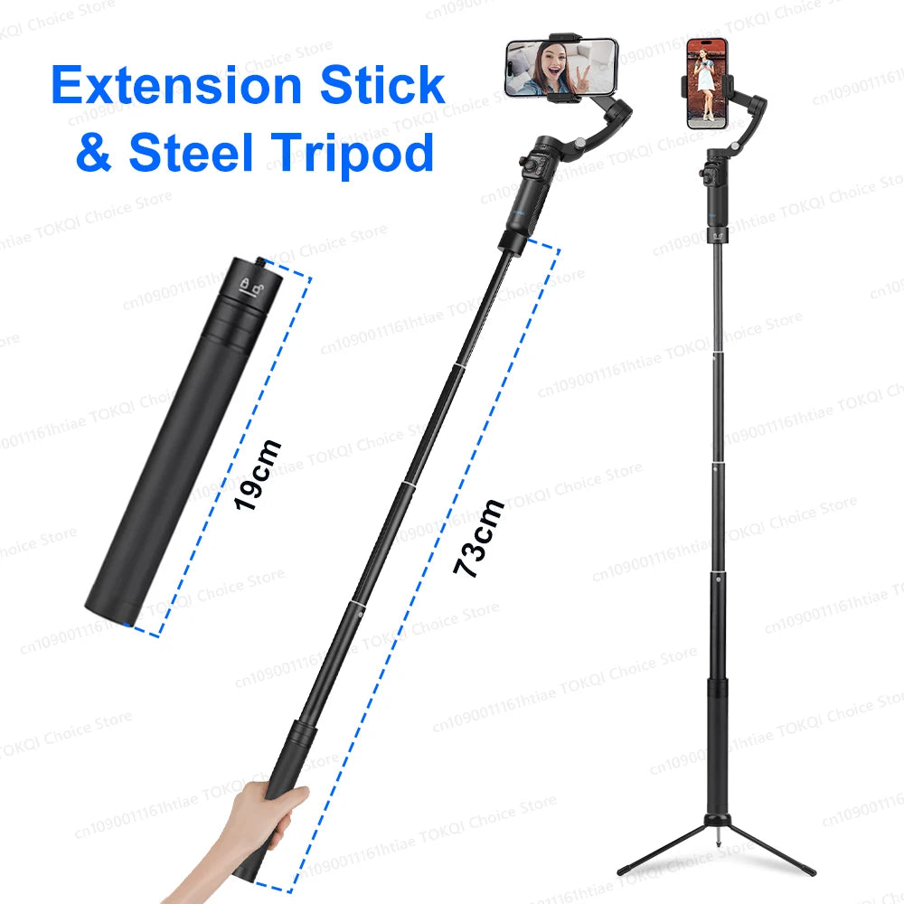 Stabilisateur Gimbal 3 Axes M02 avec Télécommande – Suivi Visage pour iPhone & Android | TikTok Vlog