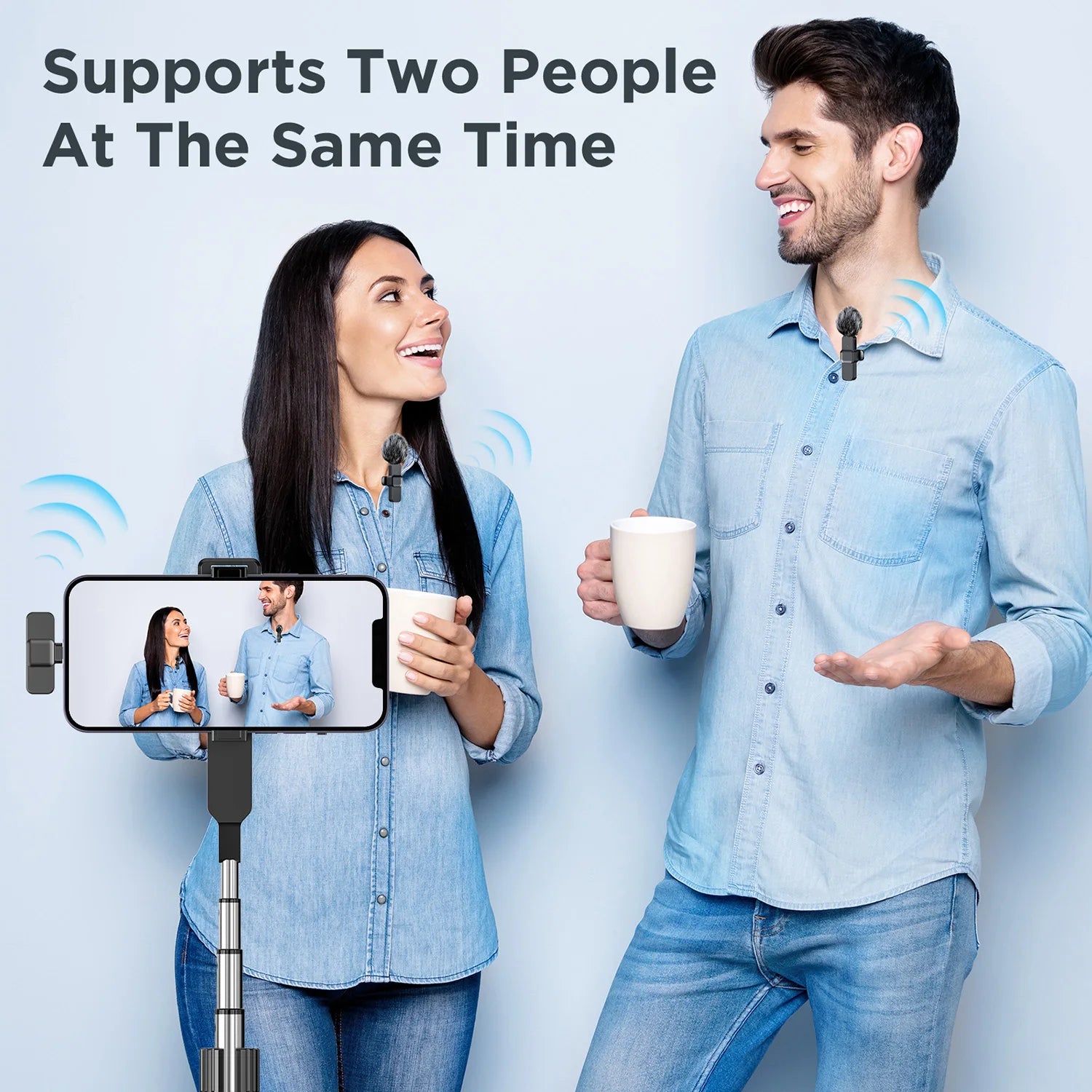 Microphone Lavalier Sans Fil pour Smartphone