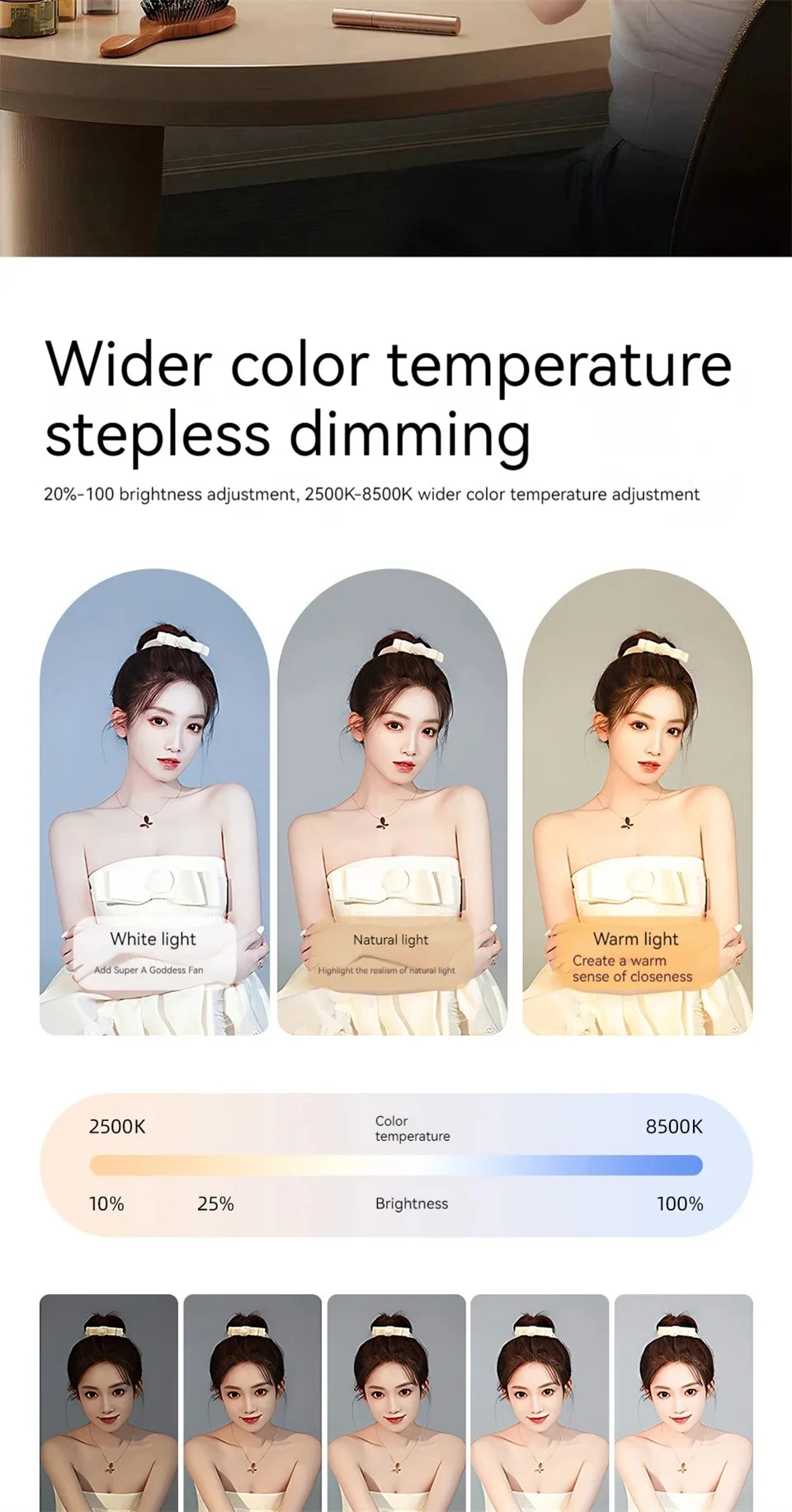 Ring Light LED Portable Rechargeable pour Smartphone – Lumière Selfie pour TikTok, Live et Vidéo