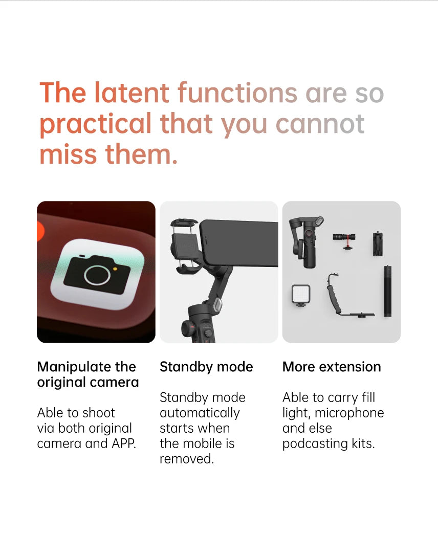 Stabilisateur Gimbal 3 Axes pour Smartphone