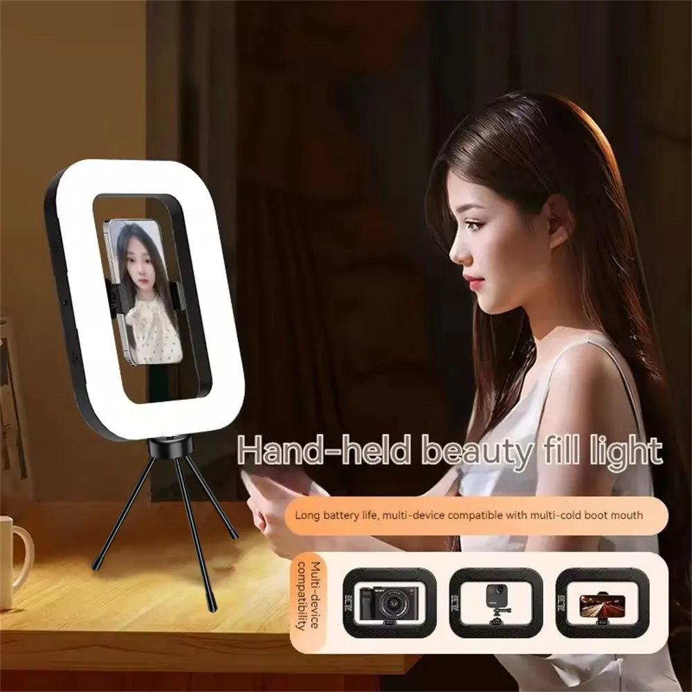 Ring Light LED Portable Rechargeable pour Smartphone – Lumière Selfie pour TikTok, Live et Vidéo