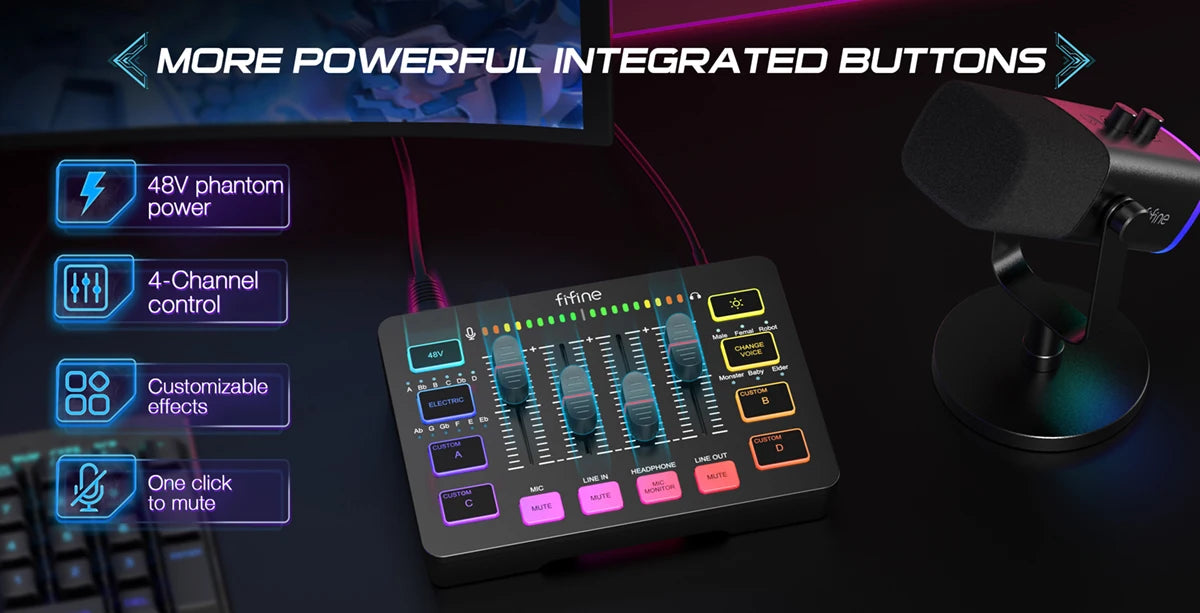 Microphone Gaming FIFINE – Kit complet Streaming & Podcast