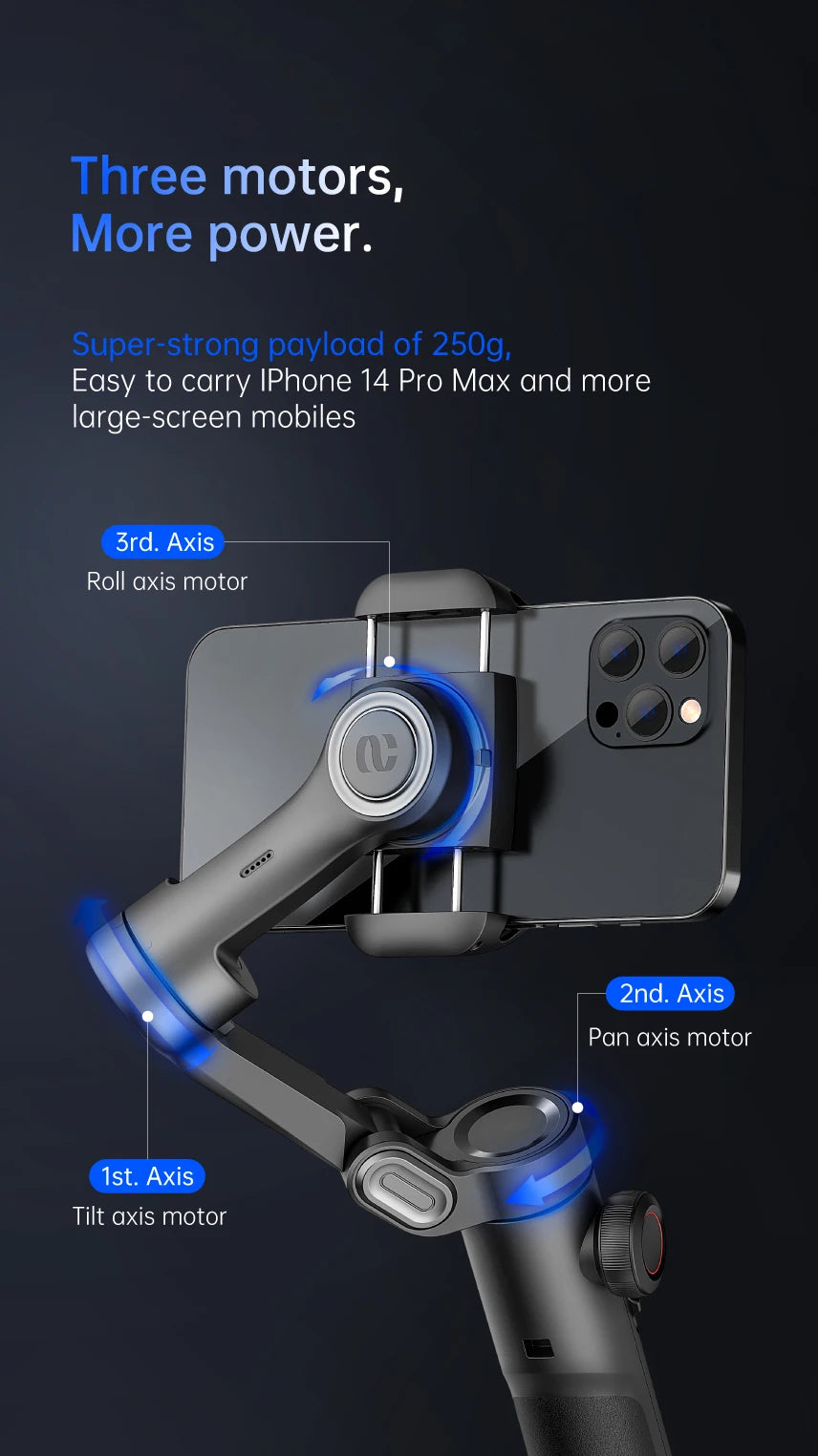 Stabilisateur Gimbal 3 Axes pour Smartphone