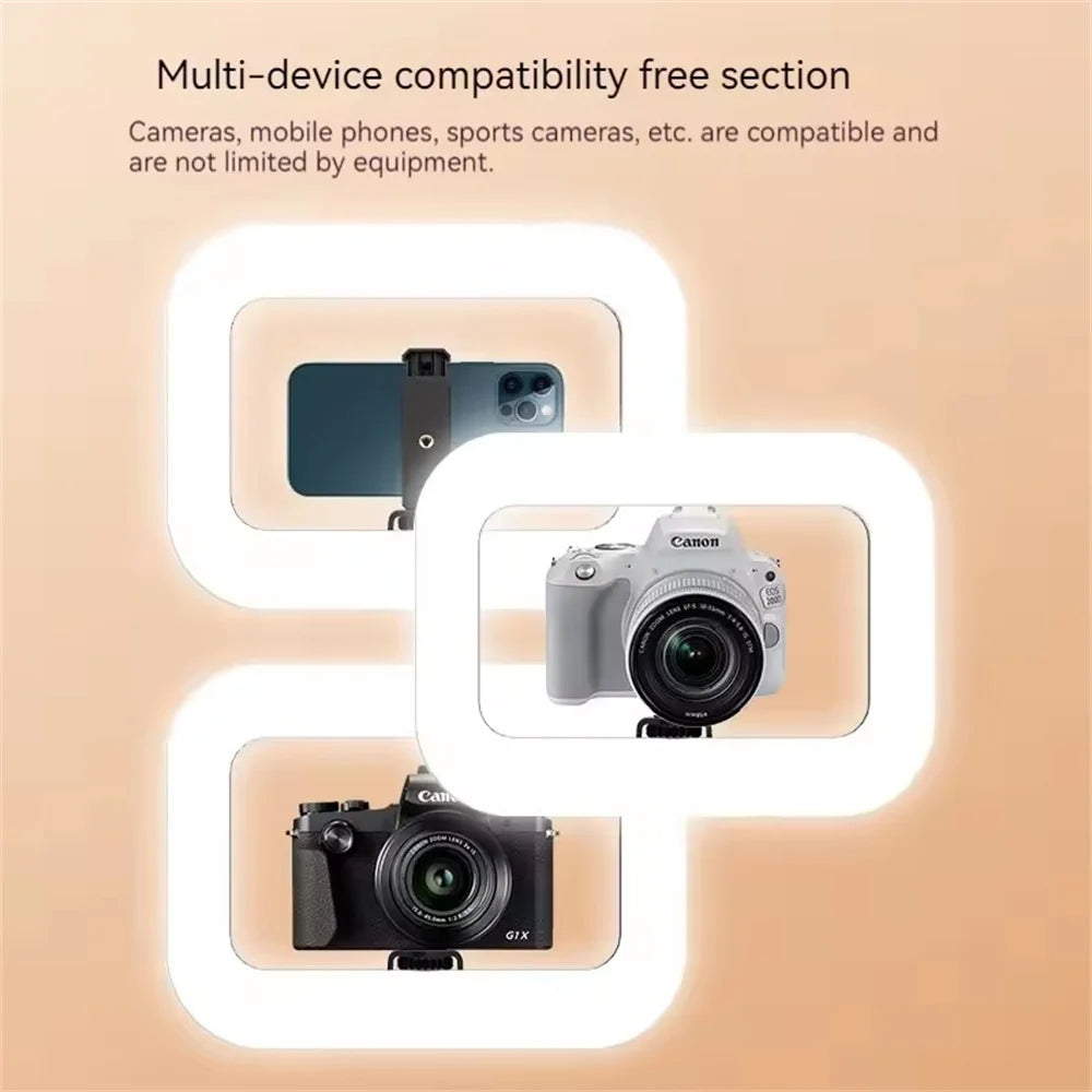 Ring Light LED Portable Rechargeable pour Smartphone – Lumière Selfie pour TikTok, Live et Vidéo