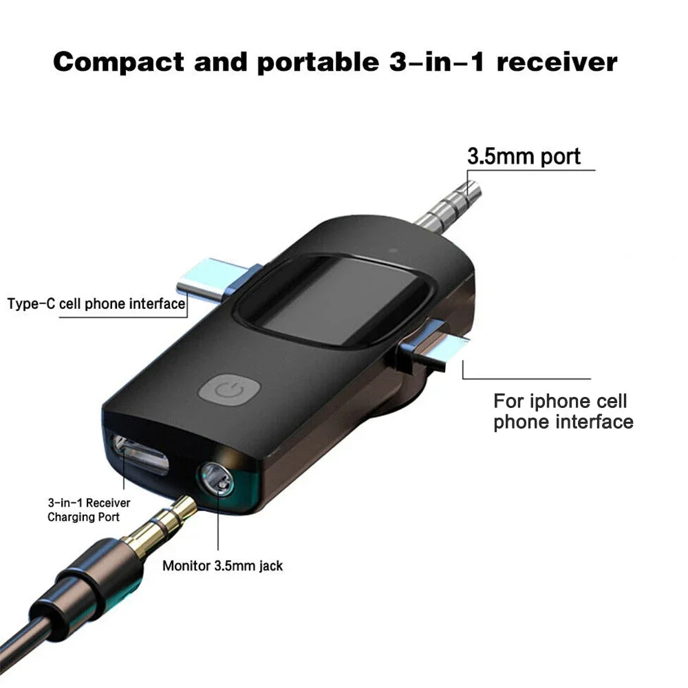 Microphone Lavalier Sans Fil 4-en-1
