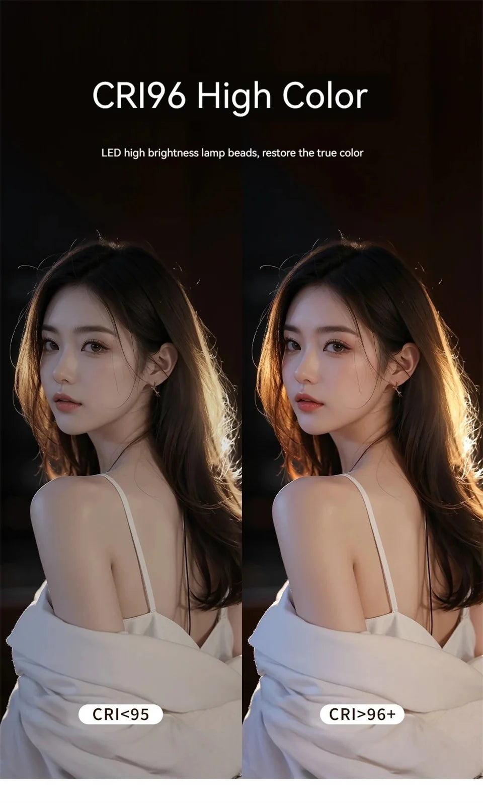 Ring Light LED Portable Rechargeable pour Smartphone – Lumière Selfie pour TikTok, Live et Vidéo