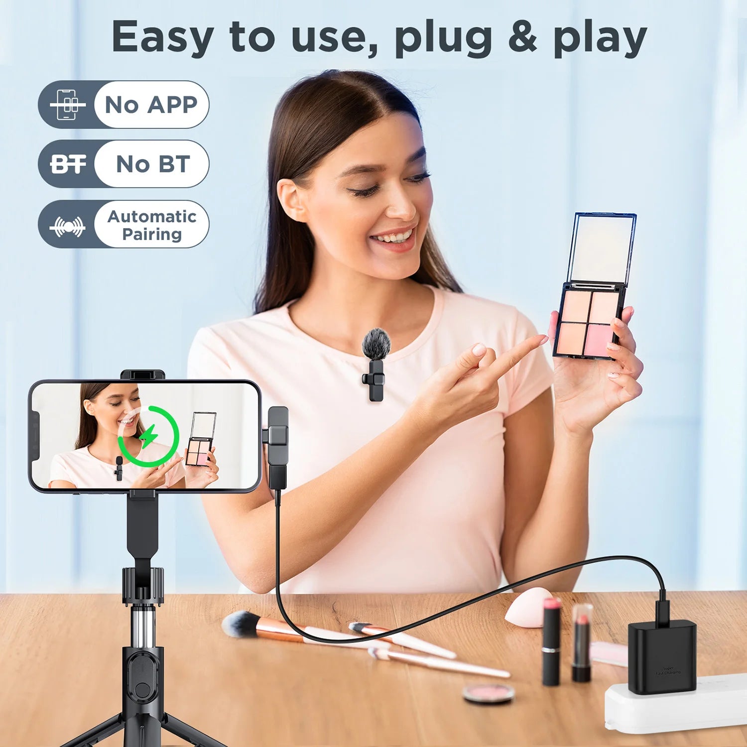 Microphone Lavalier Sans Fil pour Smartphone