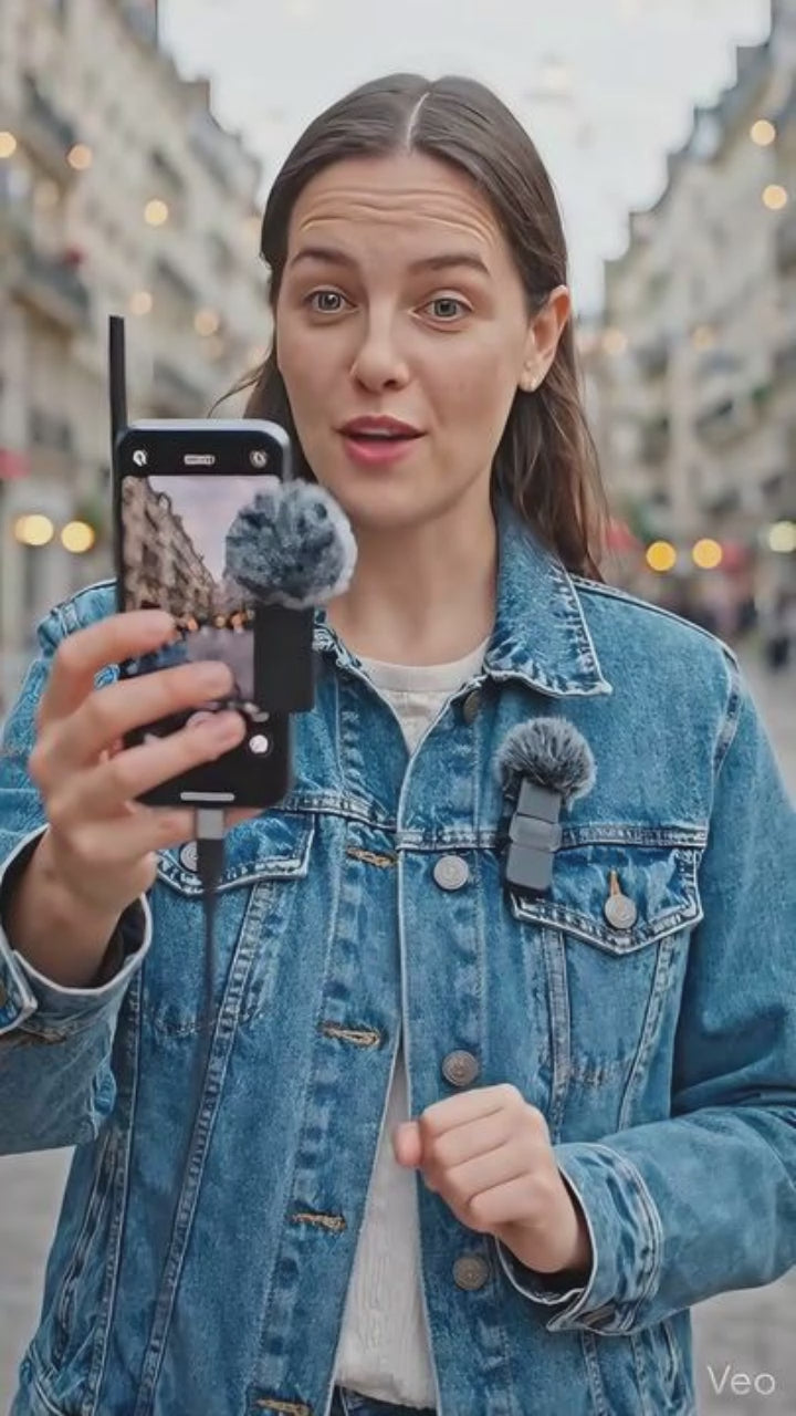 Microphone Lavalier Sans Fil pour Smartphone